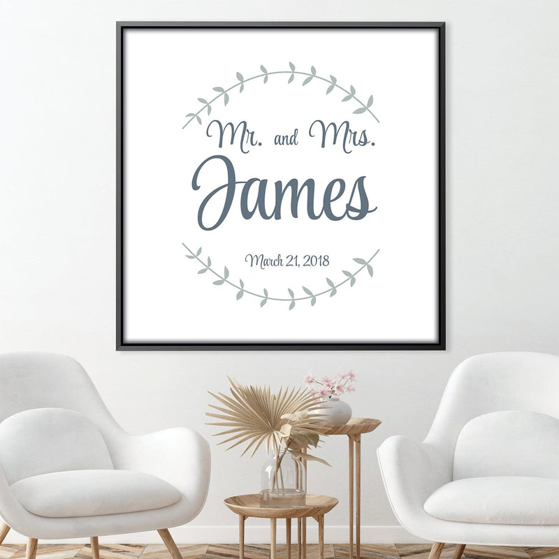 Mr and Mrs Anniversary Canvas