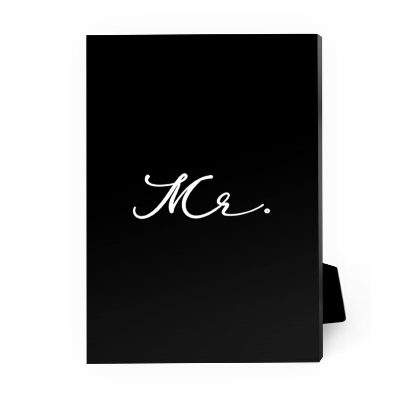 Mr and Mrs Black and White Desktop Canvas