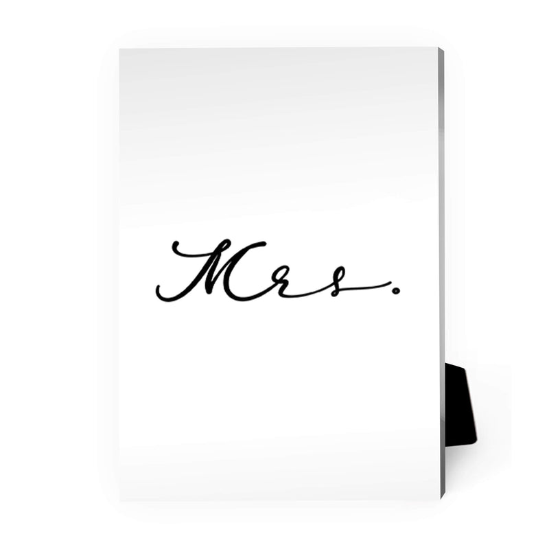 Mr and Mrs Black and White Desktop Canvas