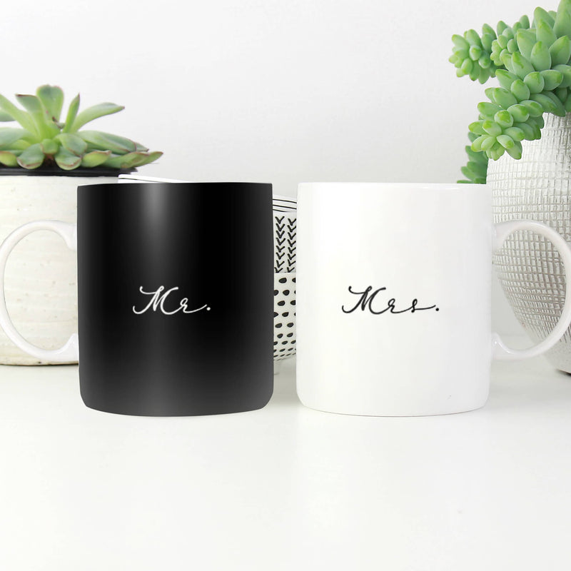 Mr and Mrs Black and White Mug