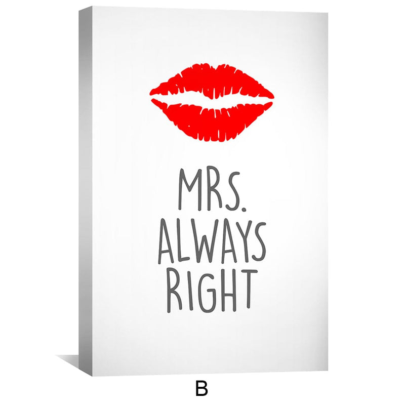 Mr. and Mrs. Right Canvas