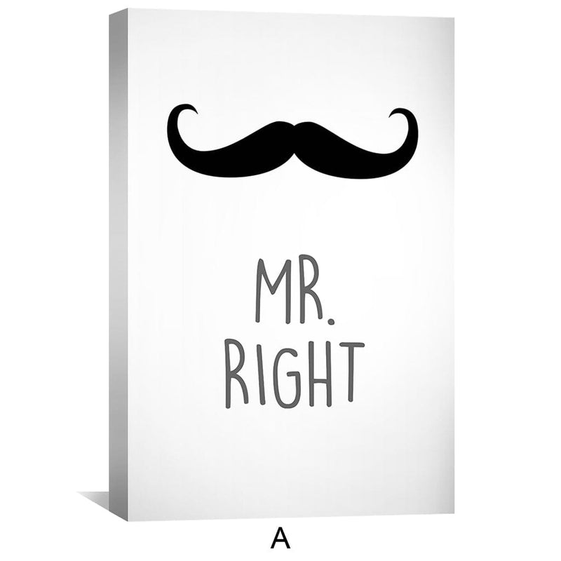 Mr. and Mrs. Right Canvas