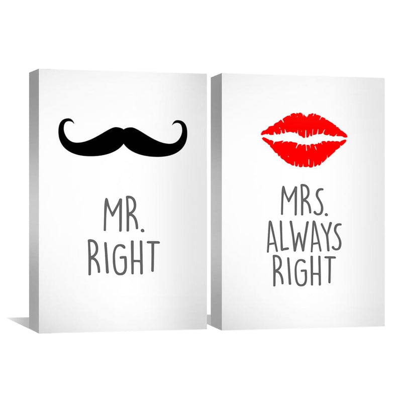 Mr. and Mrs. Right Canvas