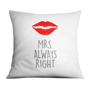 Mr and Mrs Right Cushion