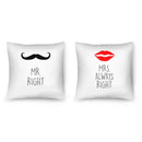 Mr and Mrs Right Cushion