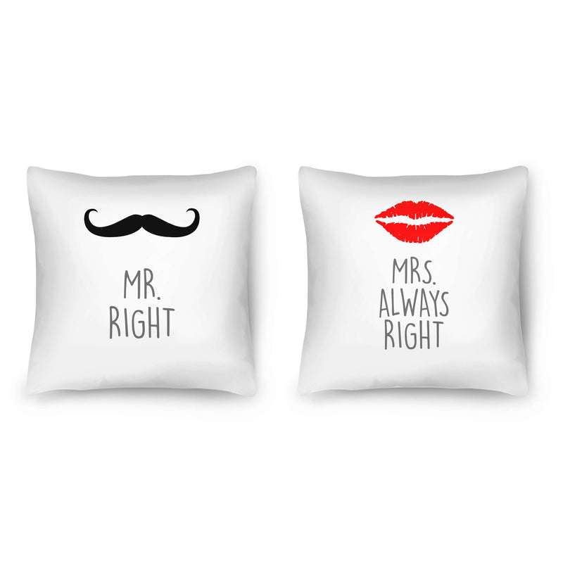 Mr and Mrs Right Cushion