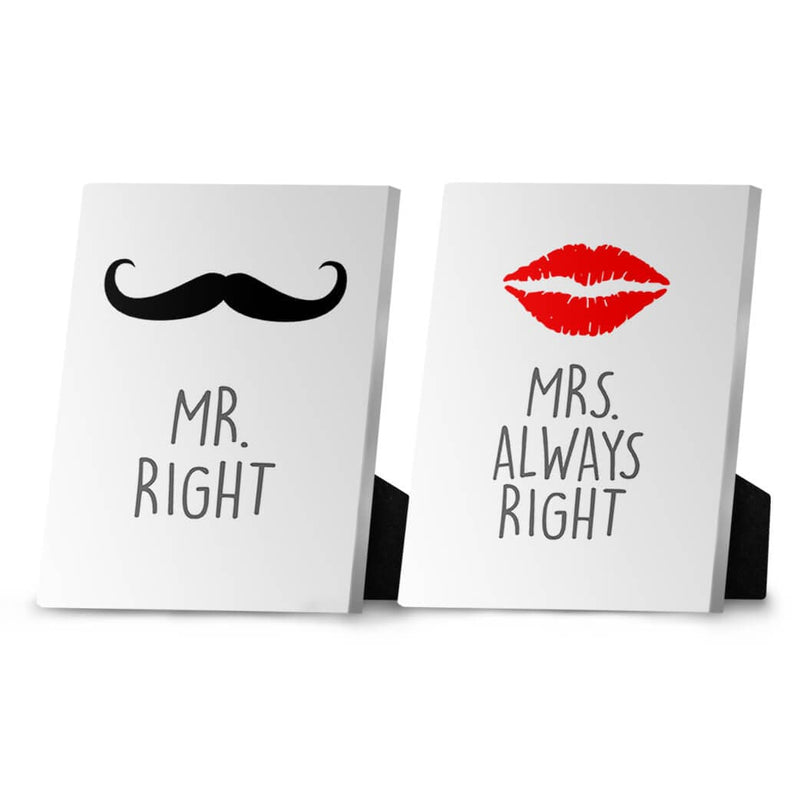 Mr and Mrs Right Desktop Canvas