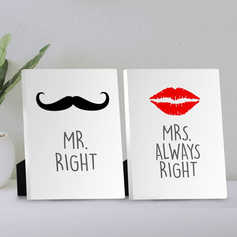 Mr and Mrs Right Desktop Canvas