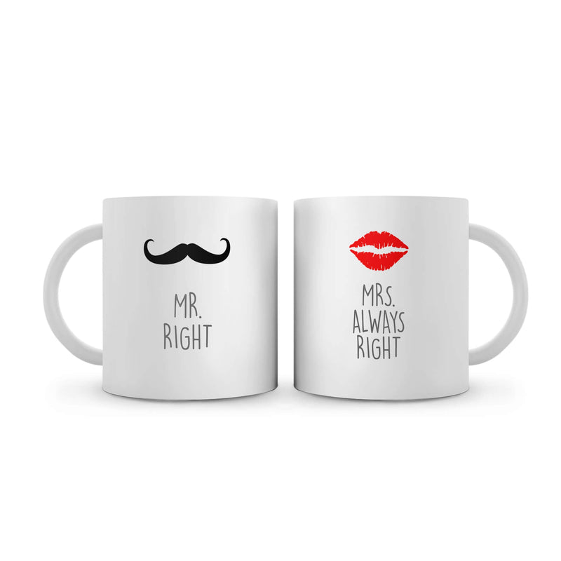 Mr and Mrs Right Mug