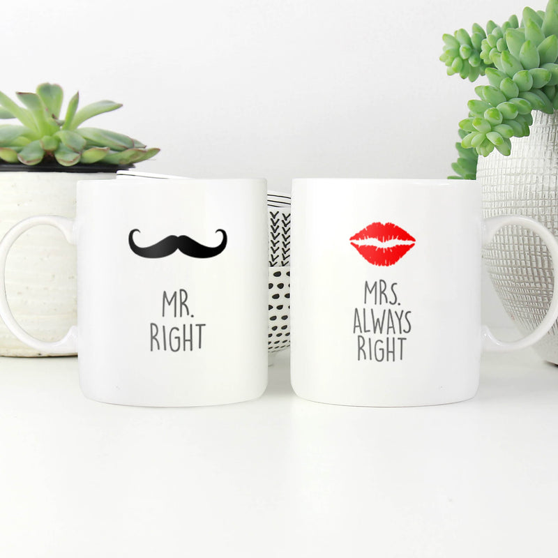 Mr and Mrs Right Mug