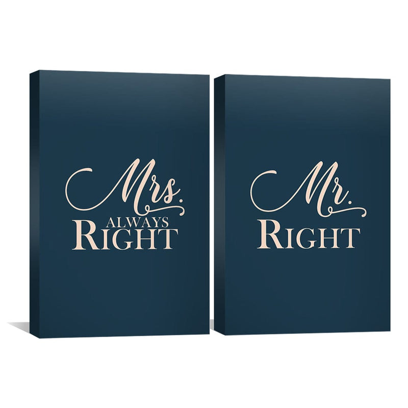 Mr. & Mrs. Right Canvas