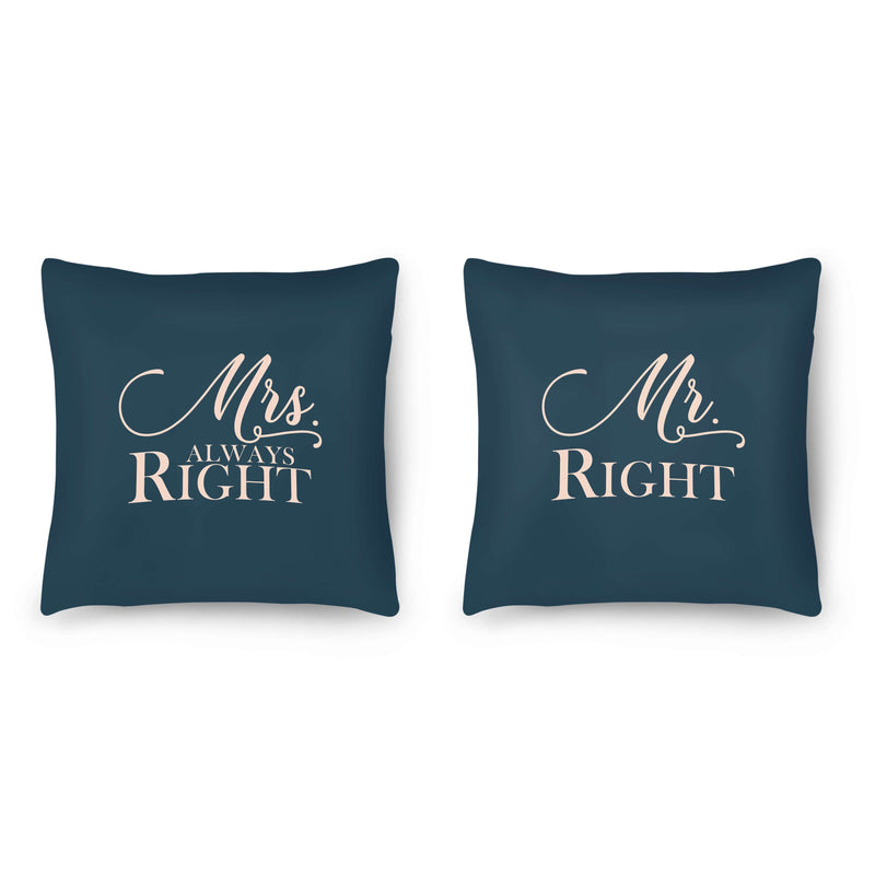 Mr. & Mrs Right Cushion