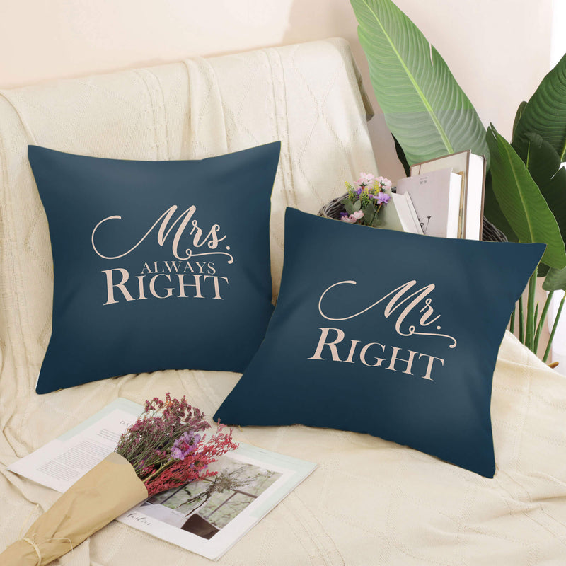 Mr. & Mrs Right Cushion