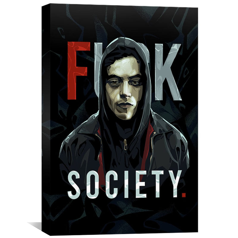 Mr. Robot Fuck Society Canvas