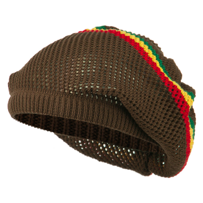 Big Size Mesh Rasta Deep Shell Beanie