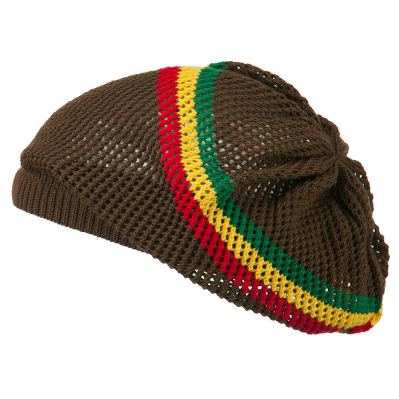Big Size Mesh Rasta Deep Shell Beanie