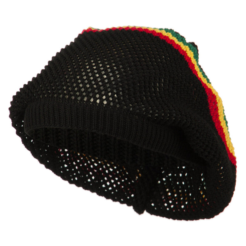 Big Size Mesh Rasta Deep Shell Beanie