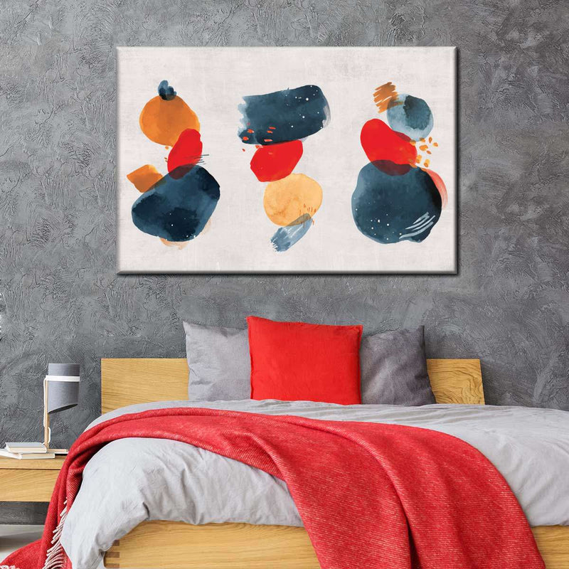 Watercolor Blotches Canvas Set Wall Art