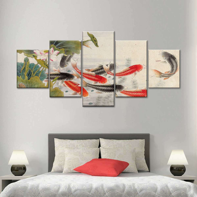 Japanese Koi Pond Wall Art