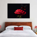 Butterfly Kissing The Rose Wall Art