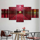 Red Forest Wall Art