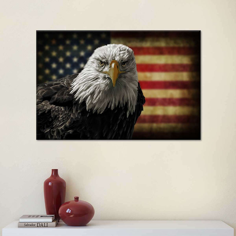 Eagle And Flag Of America Wall Art