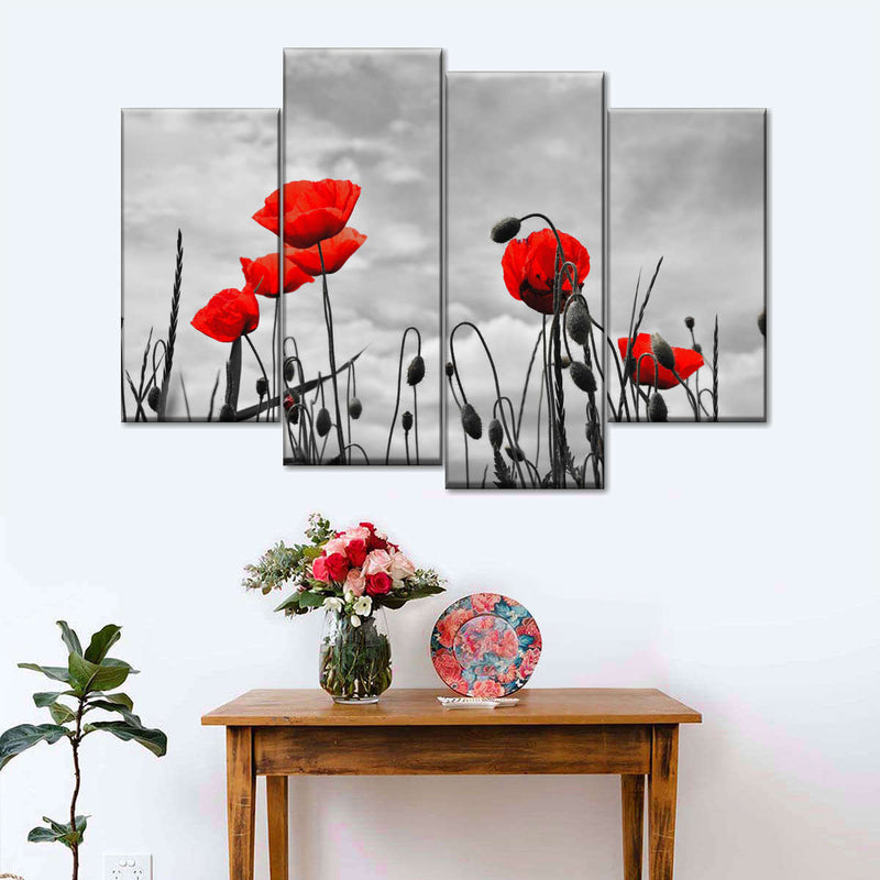 Pop Red Poppies Wall Art