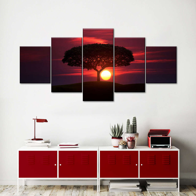 African Sunset Sky Wall Art