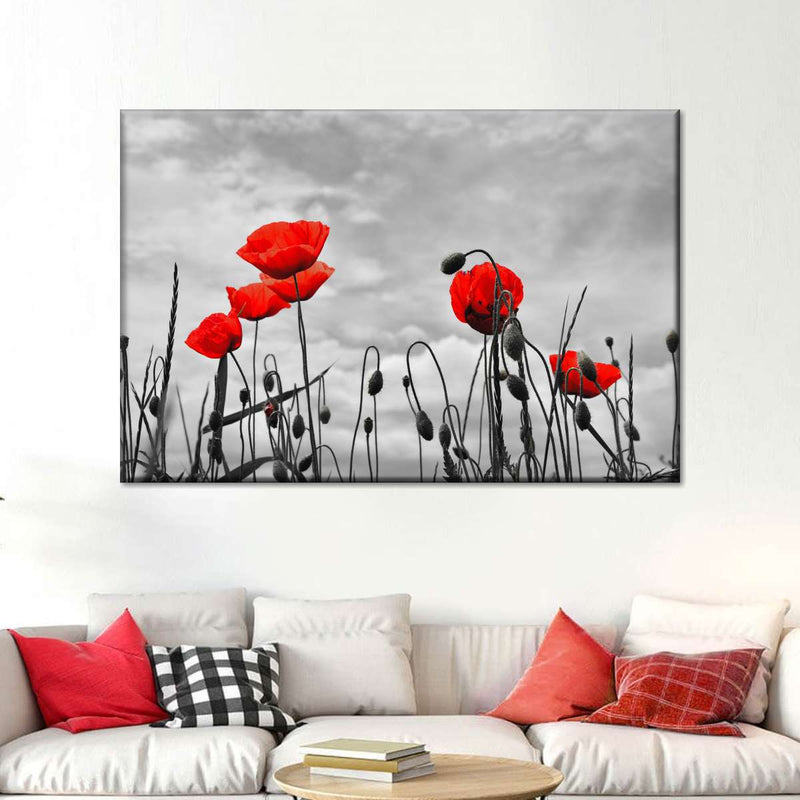 Pop Red Poppies Wall Art