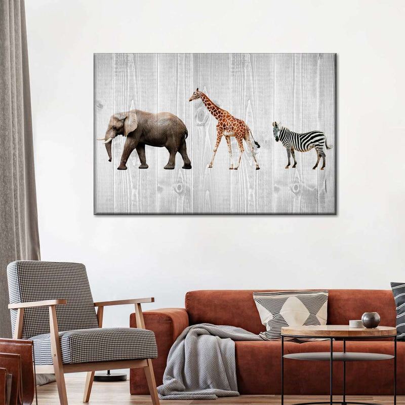 Wooden Safari Wall Art