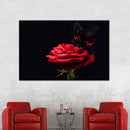 Butterfly Kissing The Rose Wall Art