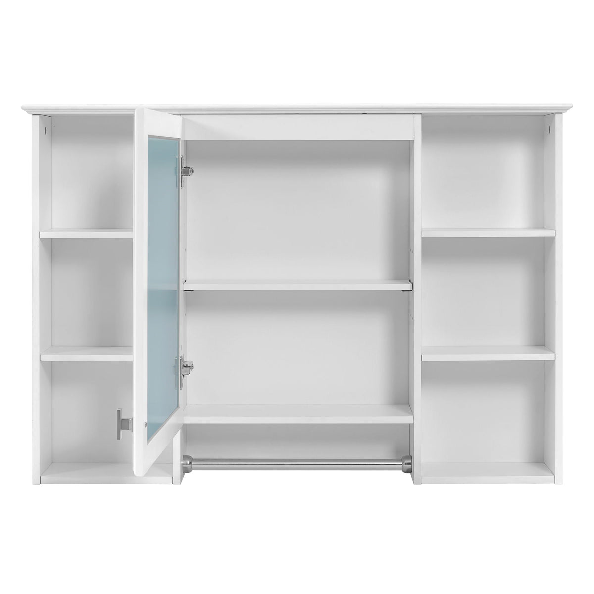 3 In 1 Modern Bathroom Mirror Cabinet With Adjustable Shelf, photo 2 of 8