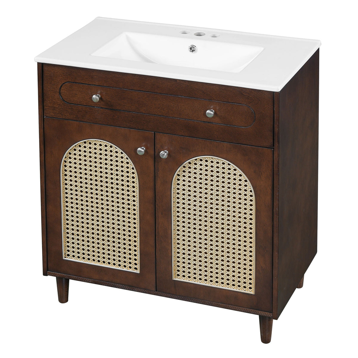 Modern Bathroom Vanity With Sink, Cabinet With Adjustable Shelf, photo 2 of 8