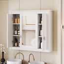 Wall Mounted Bathroom Cabinet With Mirror And 5 Shelves