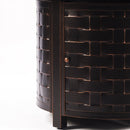 Aluminum 44-in Round Patio Fire Table Set with Swivel Rocking Chairs