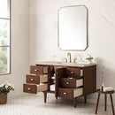 James Martin Amberly 48" Dual Mount Single Bathroom Vanity, Mid-Century Walnut
