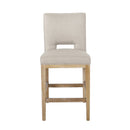27 Inch Counter Stools, Set of 2, Fabric