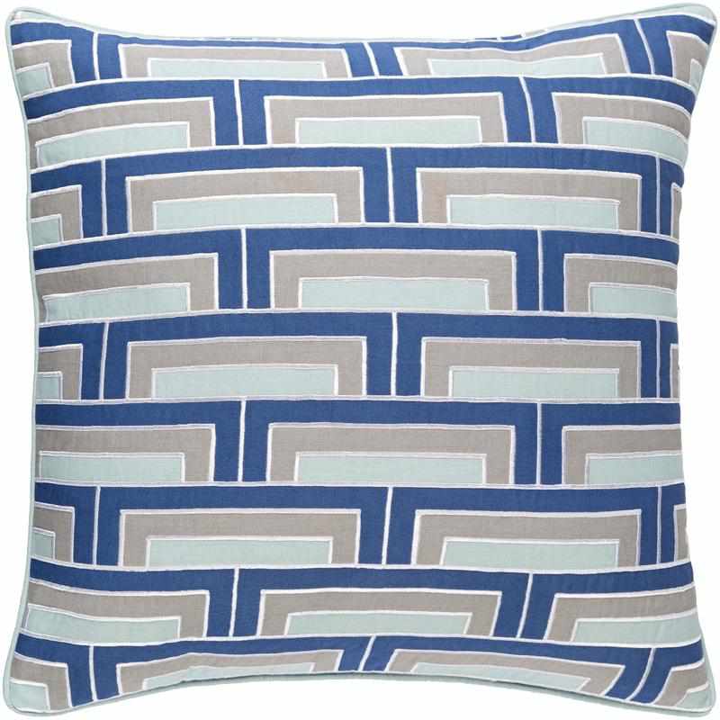 Bent Navy Pillow Cover