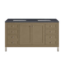 James Martin Chicago 60" Double Bathroom Vanity, Walnut Whisper