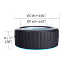 MSpa Aurora Urban Series Six-Person Inflatable Round Hot Tub With Hydro Massage [U-AU061] (SAK19375) by SAKSBY WHOLESALE