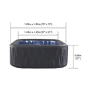 MSpa Tekapo Comfort Series Six-Person Inflatable Square Bubble Spa Hot Tub With 132 Bubble Jets [C-TE062] (SAK80641)