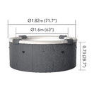 MSpa Denver Frame Series Six-Person Inflatable Round Hot Tub With Hydro Massage [F-DO066W] (SAK87043)