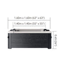 MSpa Oslo Supreme 6-Person 120 Jets Square Spa W/ LED Lights & Integrated App Control [F-OS063W] (SAK93516)