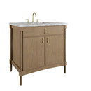 James Martin Kinnsden 36" Single Bathroom Vanity, Weathered Oak