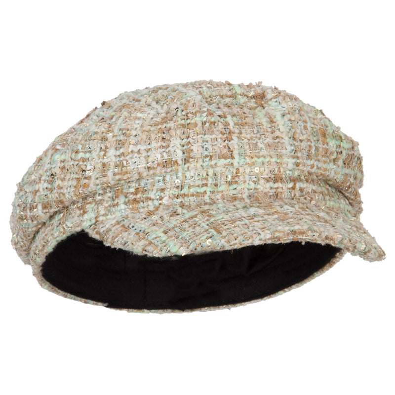Women's Multicolor Tweed Captain Hat