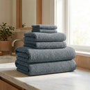Turkish Cotton Ribbed 6-Piece Bath Towel Set - Georgiana Collection by Great Bay Home