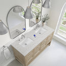 James Martin Breckenridge 60" Double Bathroom Vanity, Whitewashed Oak