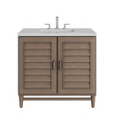James Martin Portland 36" Single Bathroom Vanity, Whitewashed Walnut