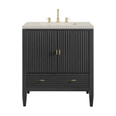 James Martin Myrrin 30" Single Bathroom Vanity, Carbon Oak