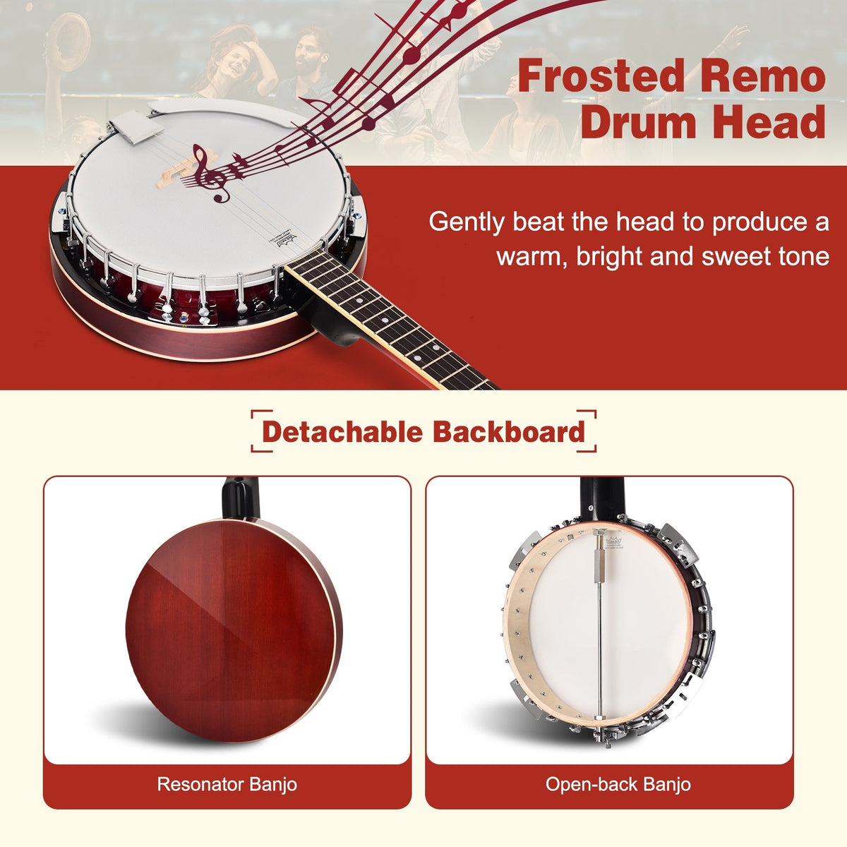 5-String Geared Tunable Banjo with case, photo 7 of 8
